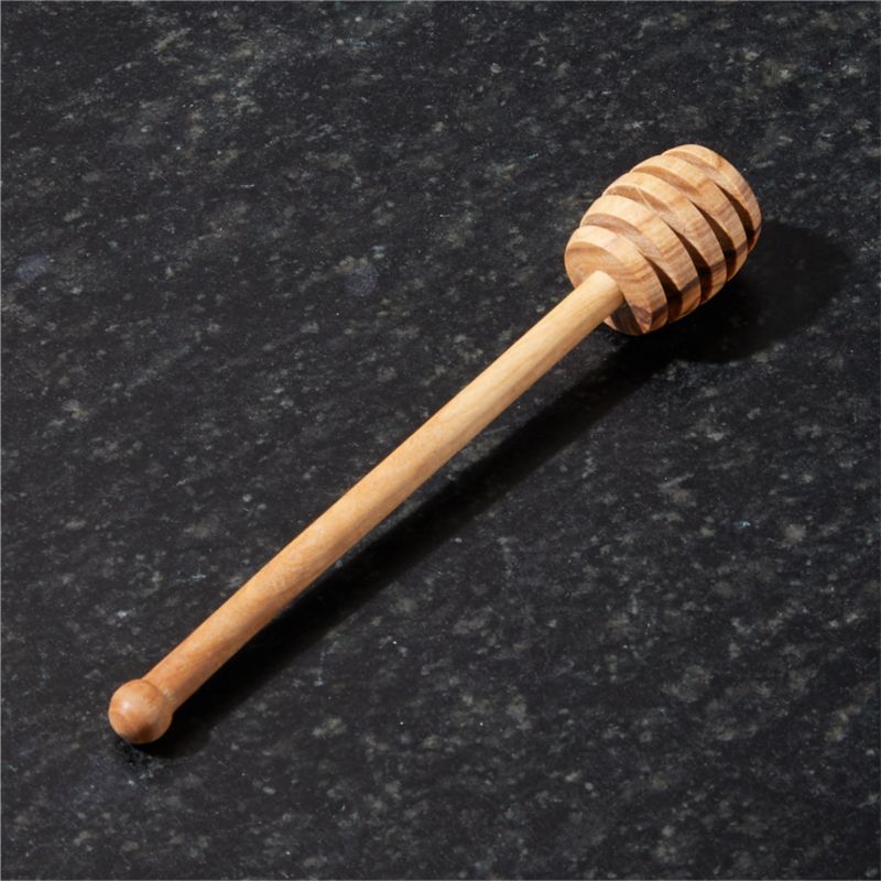 Olive Wood Honey Dipper + Reviews | Crate and Barrel | Crate & Barrel