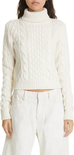 Nili Lotan Andrina Wool & Cashmere Cable Turtleneck Sweater | Nordstrom | Nordstrom