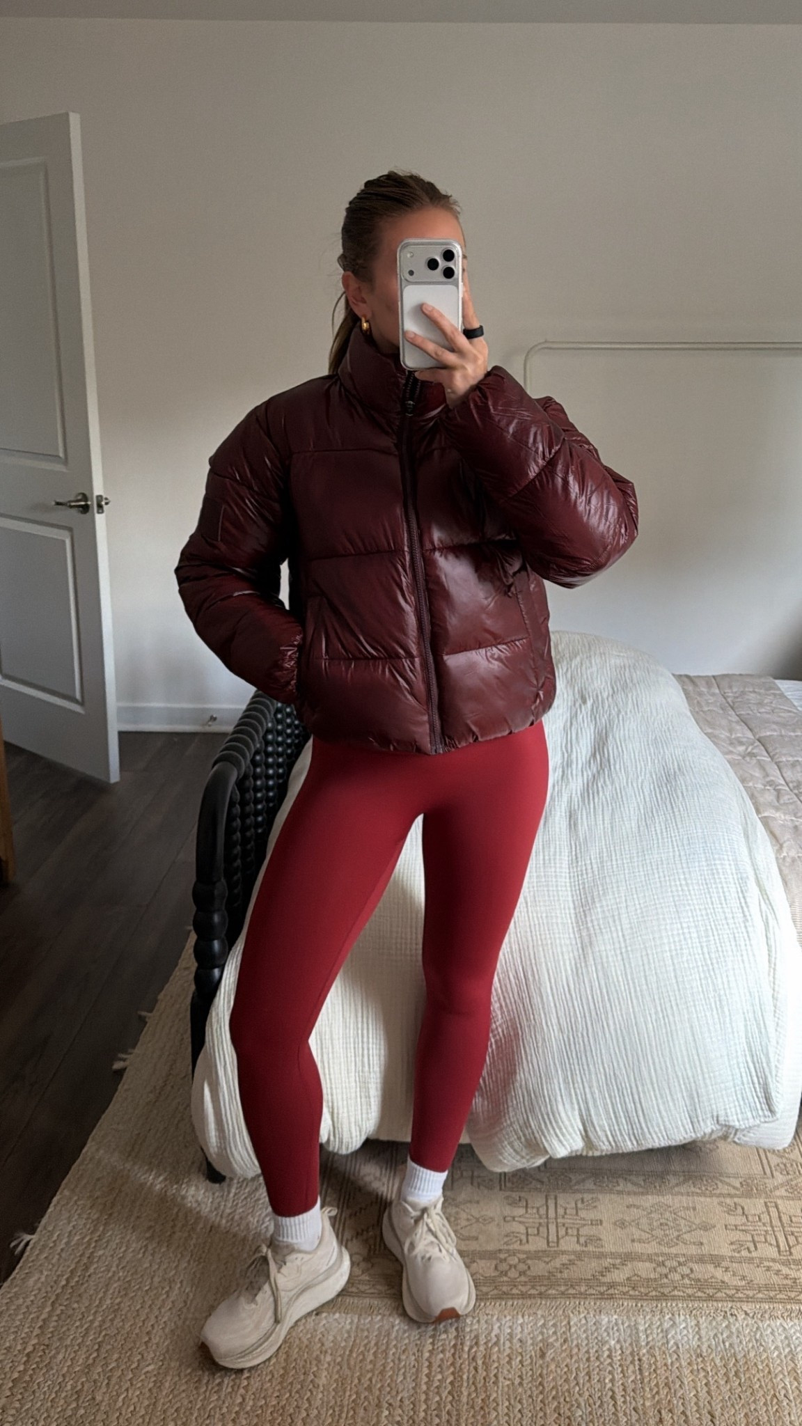 10/29/25 Back in HYROX training mode 🏋🏻‍♀️ Linking my red Set Active legging set (so flattering - wearing size xs), my Amazon crew socks, Saucony Tempus sneakers, Garmin watch, and my red puffer jacket from Athleta (size s) — perfect for chilly morning workouts. Feels good to be back in the groove again.



#LTKActive #LTKSeasonal #LTKHoliday