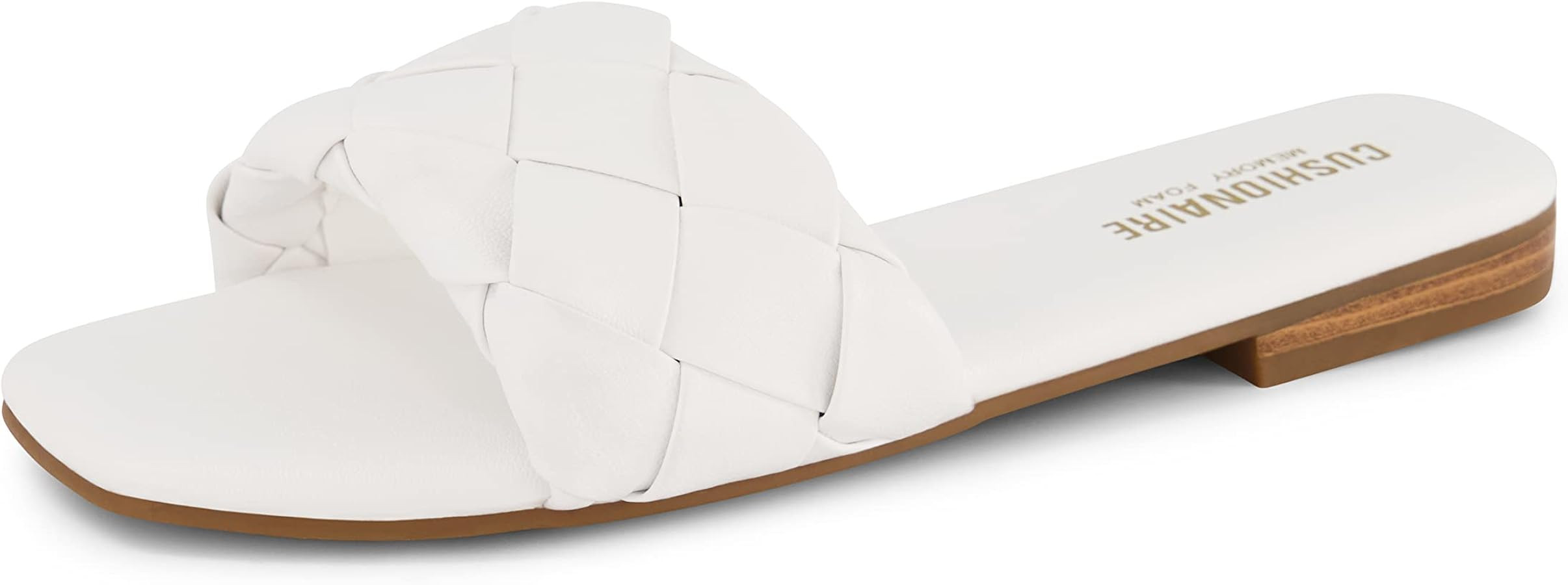 CUSHIONAIRE Women's Franca woven slide sandal +Memory Foam, Wide Widths Available | Amazon (US)