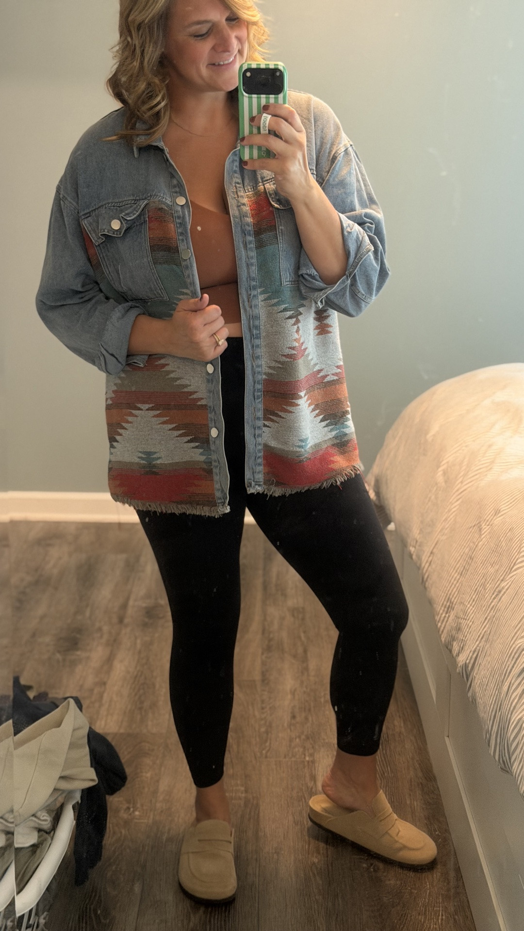 Trying to make my comfy outfits feel a little more ✨put together✨ and this jacket does ALL the work. 😍 The Aztec detail instantly elevates leggings + a tank!

And these Target clogs? ON SALE + selling FAST! So comfy and they go with EVERYTHING. 🤎#FallOutfits #ComfyStyle #MidsizeFashion #TargetStyle

#LTKTall #LTKMidsize #LTKOver40