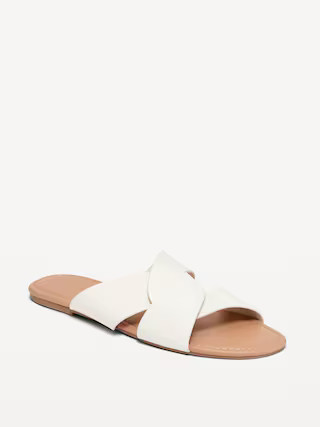 Faux-Leather Link Strap Sandals | Old Navy (US)