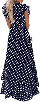 GRECERELLE Womens Summer Maxi Dress Boho Floral Cocktail Midi Polka Dot Wrap Dresses V Neck Casua... | Amazon (UK)
