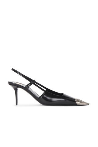 Saint Laurent Jeanne Pump in Nero. Size 38.5 (also in 36, 36.5, 37, 37.5, 41). | FWRD 