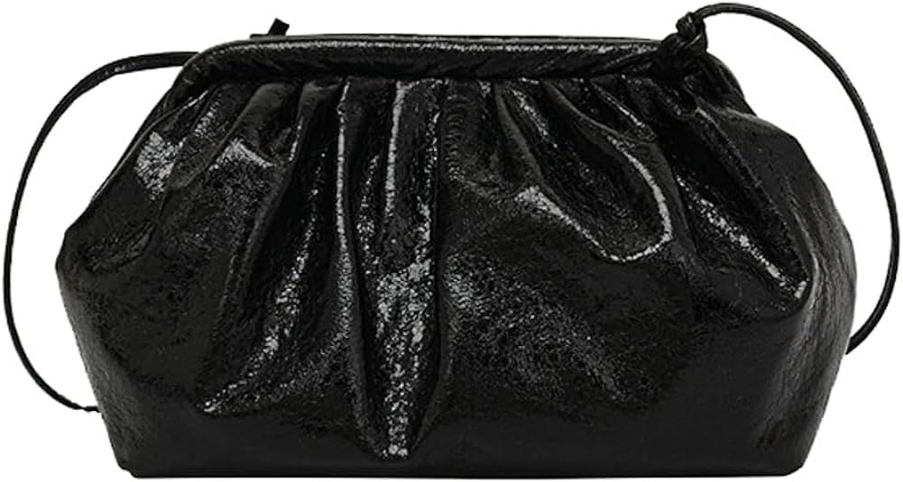 Kukuzhu Women Patent Leather Evening Bag Cloud Purse Clutch Dumpling Bag, Walmart Finds, Fallootd... | Walmart (US)