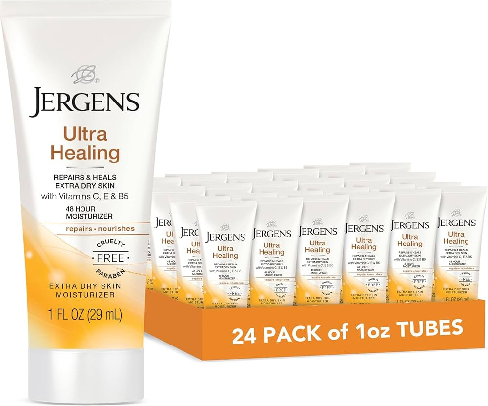 Jergens Ultra Healing Dry Skin Moisturizer, Travel Size Body and Hand Lotion, 1 Oz (Pack of 24) | Amazon (US)