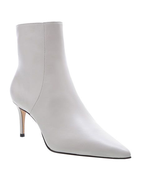 Schutz Leather Kitten-Heel Ankle Booties | Neiman Marcus