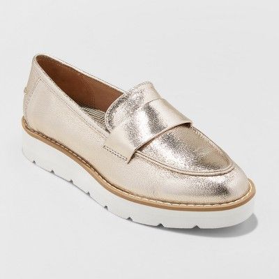 Women's Penny Loafers - A New Day™ Gold 8.5 | Target