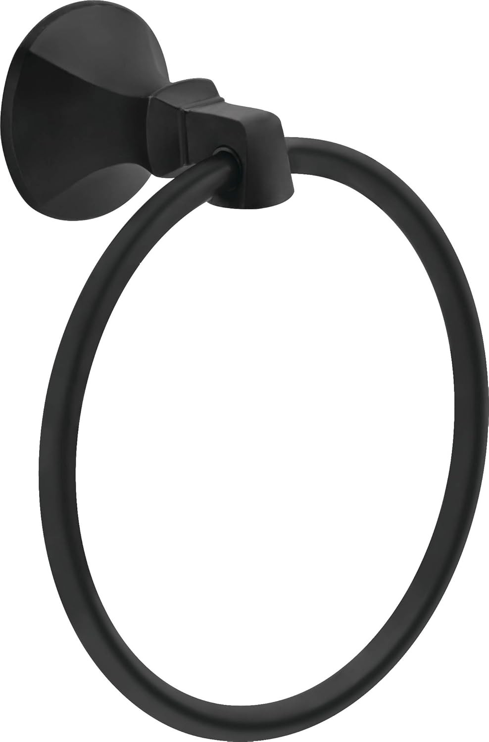 Delta Faucet 76446-BL Ashlyn Wall Mounted Towel Ring in Matte Black | Amazon (US)
