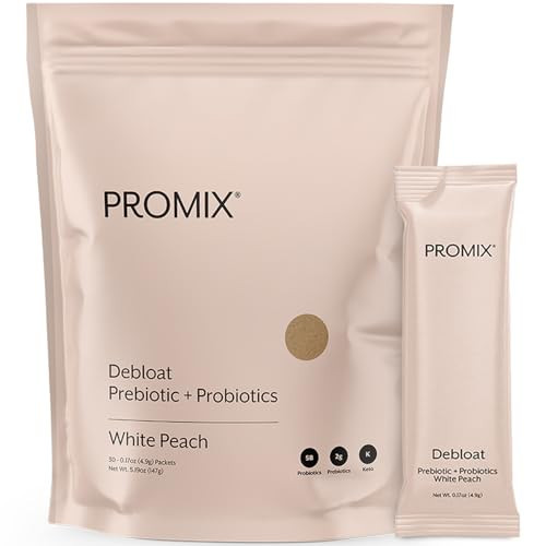 ProMix Nutrition Debloat Prebiotics and Probiotics, Bloating relief for Women, Gut cleanse detox for Men and Immune Support - White Peach - 30 Servings (Pack of 30) | Amazon (US)