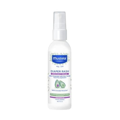 Mustela Baby Diaper Rash Cream Spray – Touch-Free protectant with Zinc Oxide & Natural Avocado - Treats, Soothes and Prevents Diaper Rash- Fragrance-Free - 3 fl. oz | Amazon (US)