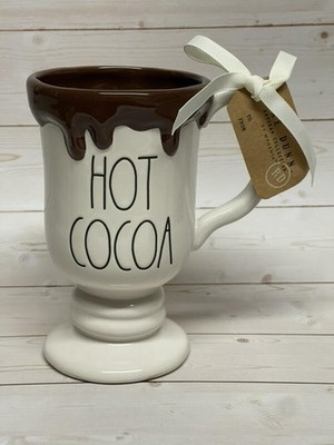 Rae Dunn Hot Cocoa Chocolate Drip Pedestal Mug | eBay US