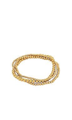 Natalie B Jewelry Bella Trois Bracelet Set in Gold from Revolve.com | Revolve Clothing (Global)