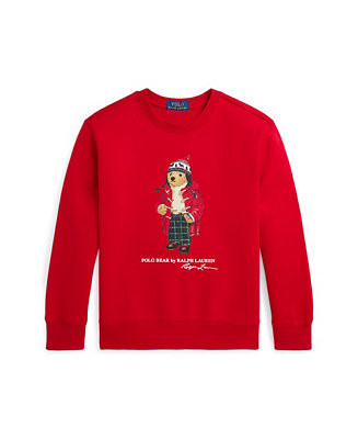 Polo Ralph Lauren Big Boys Polo Bear Fleece Sweatshirt - Macy's | Macy's