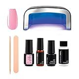 SensatioNail Gel Nail Polish Starter Kit, Pink Chiffon – At-Home Gel Nail Kit with Everything Needed | Amazon (US)