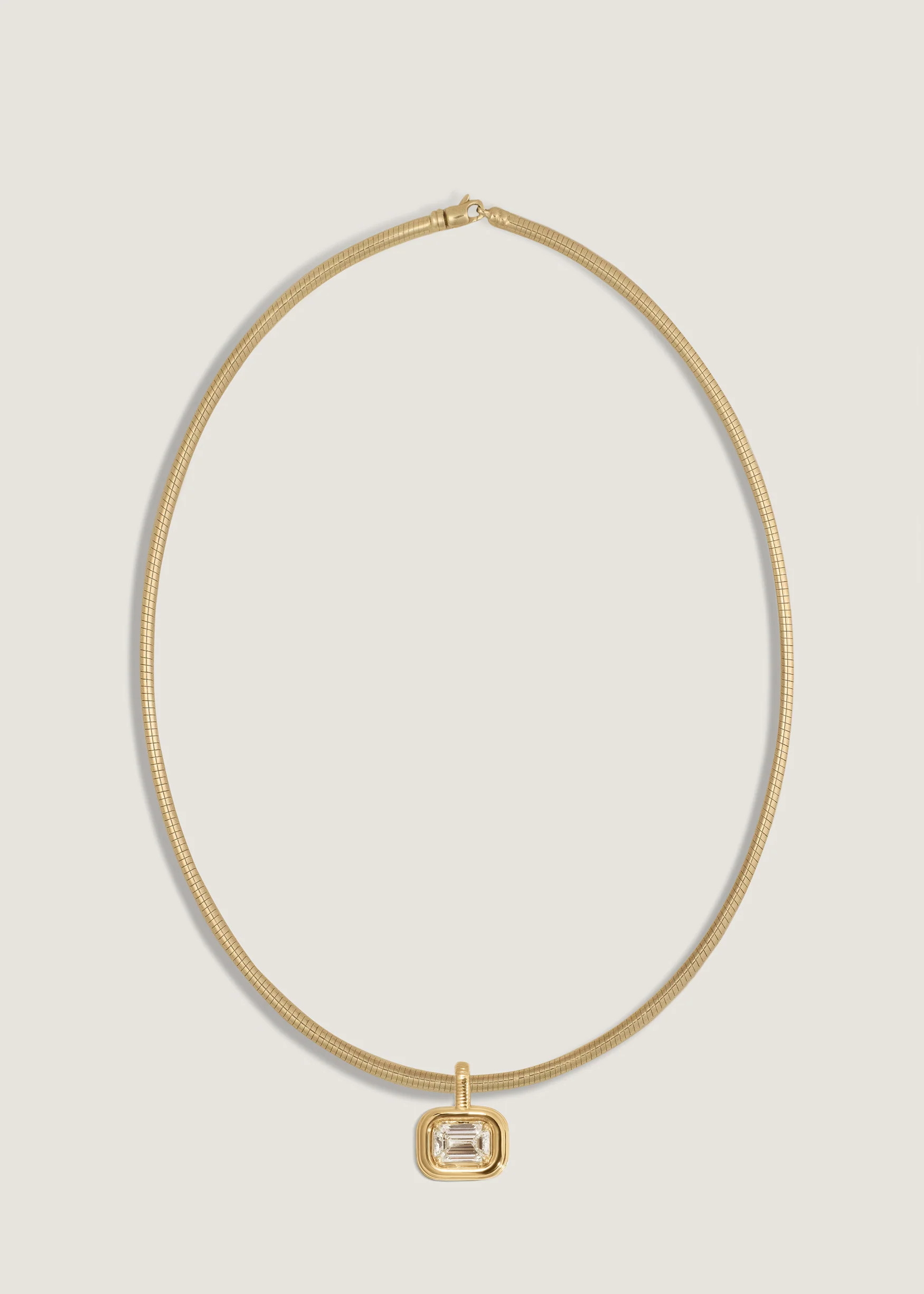 Margot Pendant Emerald Cut Diamond Necklace | Kinn Studio | Kinn Studio
