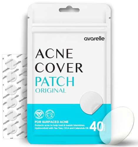 AVARELLE Acne Cover Patches, Eligible Hydrocolloid Pimple Patches for Face with Tea Tree Oil, Korean Skincare Zit Patches for Face | HSA Store Eligible Items | Vegan, Cruelty-free | Amazon (US)