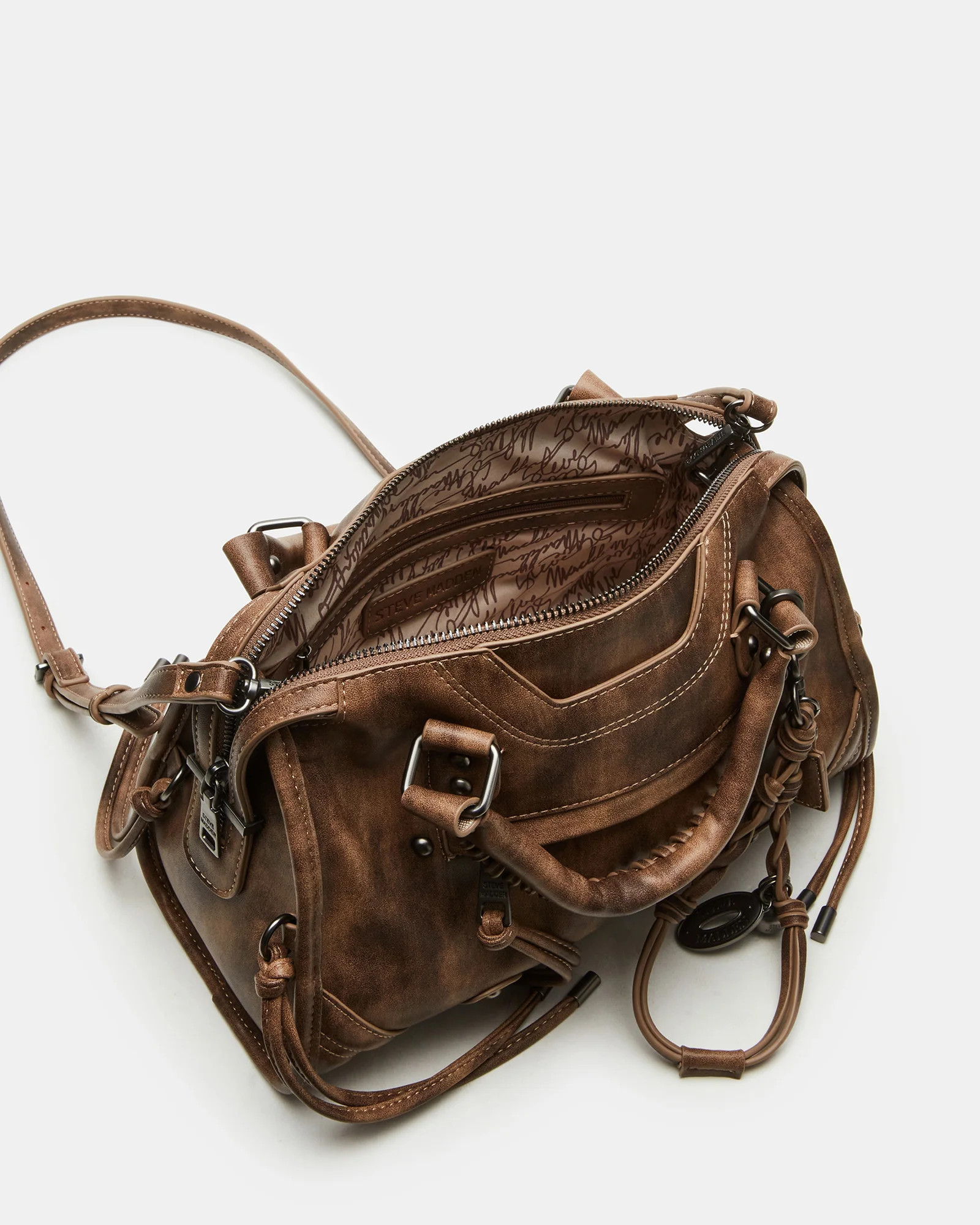 Riggs Bag Brown Distressed | Steve Madden (US)