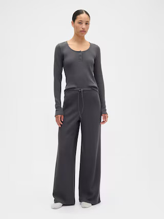 Waffle-Knit Wide-Leg PJ Pants | Gap Factory
