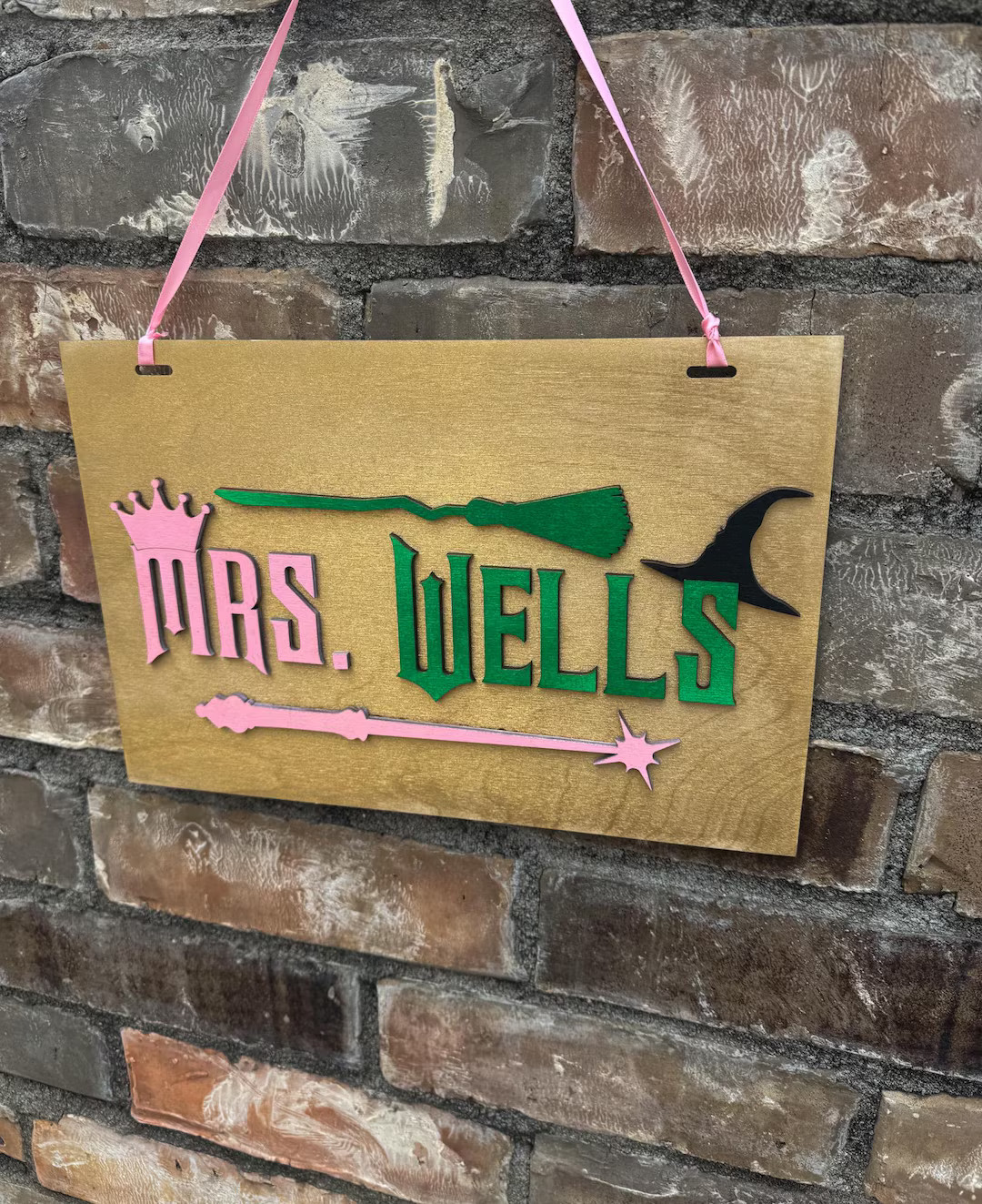 Personalized Teacher Door Sign: Witch & Broom Decor | Etsy (US)