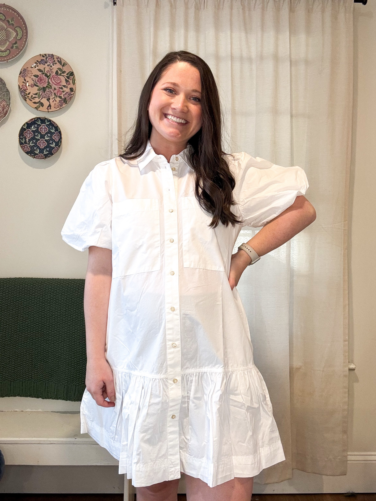 White shirt dress. New Walmart arrivals 