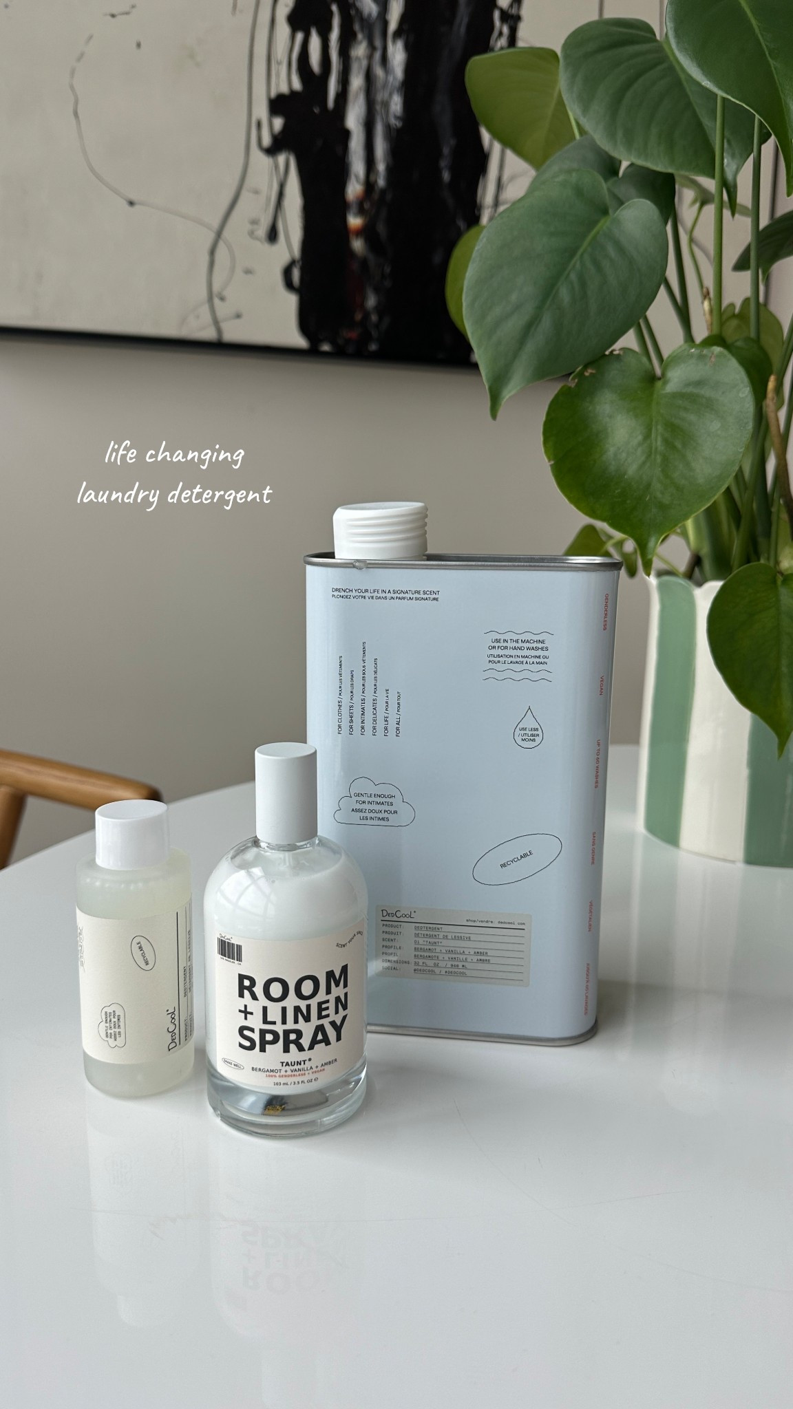 I received this laundry set from Dedcool as a gift and I am in love with these products. I feel like most room/linen sprays never last but this one keeps my apartment smelling so good for days & I love the detergent as well! I have the scent “taunt” just had to share! 

#LTKFindsUnder100 #LTKHome #LTKselfcare