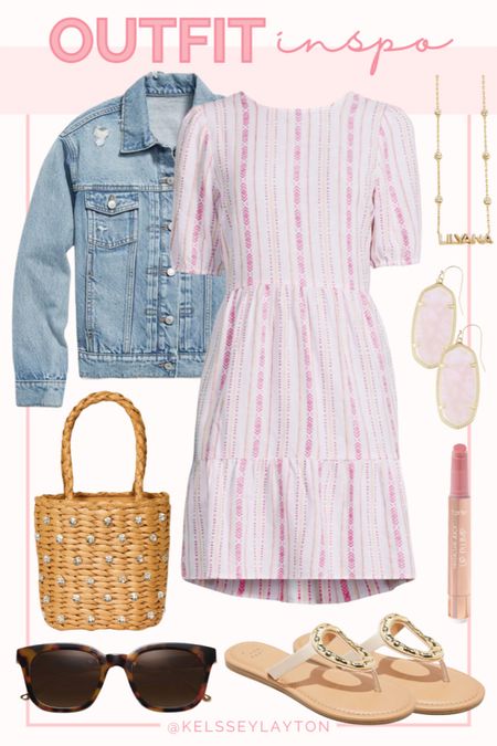 Outfit idea, Walmart dress, Walmart style, old navy jean jacket, pink dress, summer style 

#LTKFindsUnder50 #LTKSeasonal #LTKShoeCrush