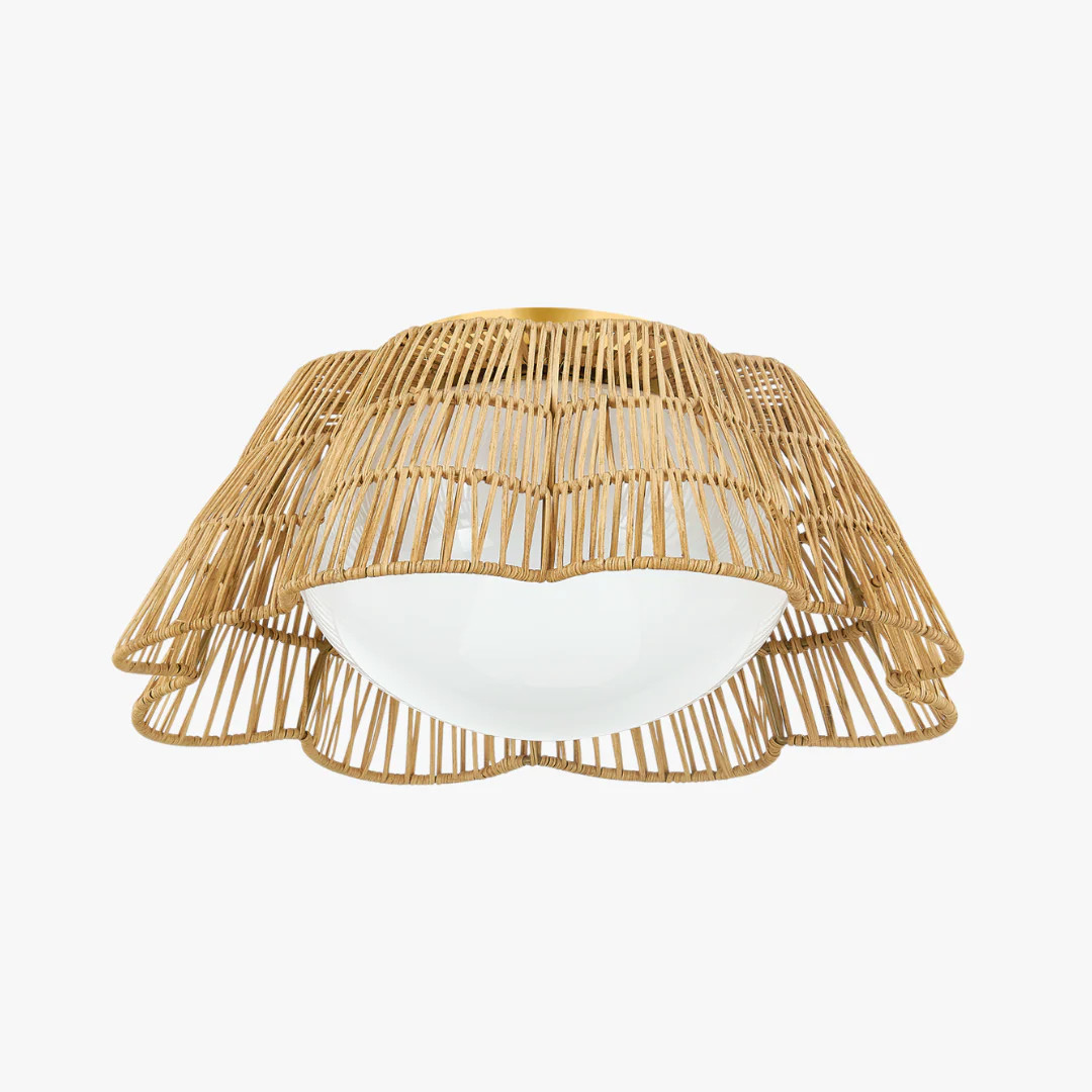 Raiford Rattan Flush Mount | Dear Keaton