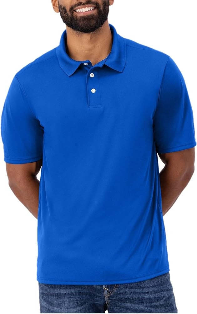 Hanes Men's Cool Dri Polo Shirt, Quick-Drying Performance Polo For Men, 40+ Upf Protection | Amazon (US)