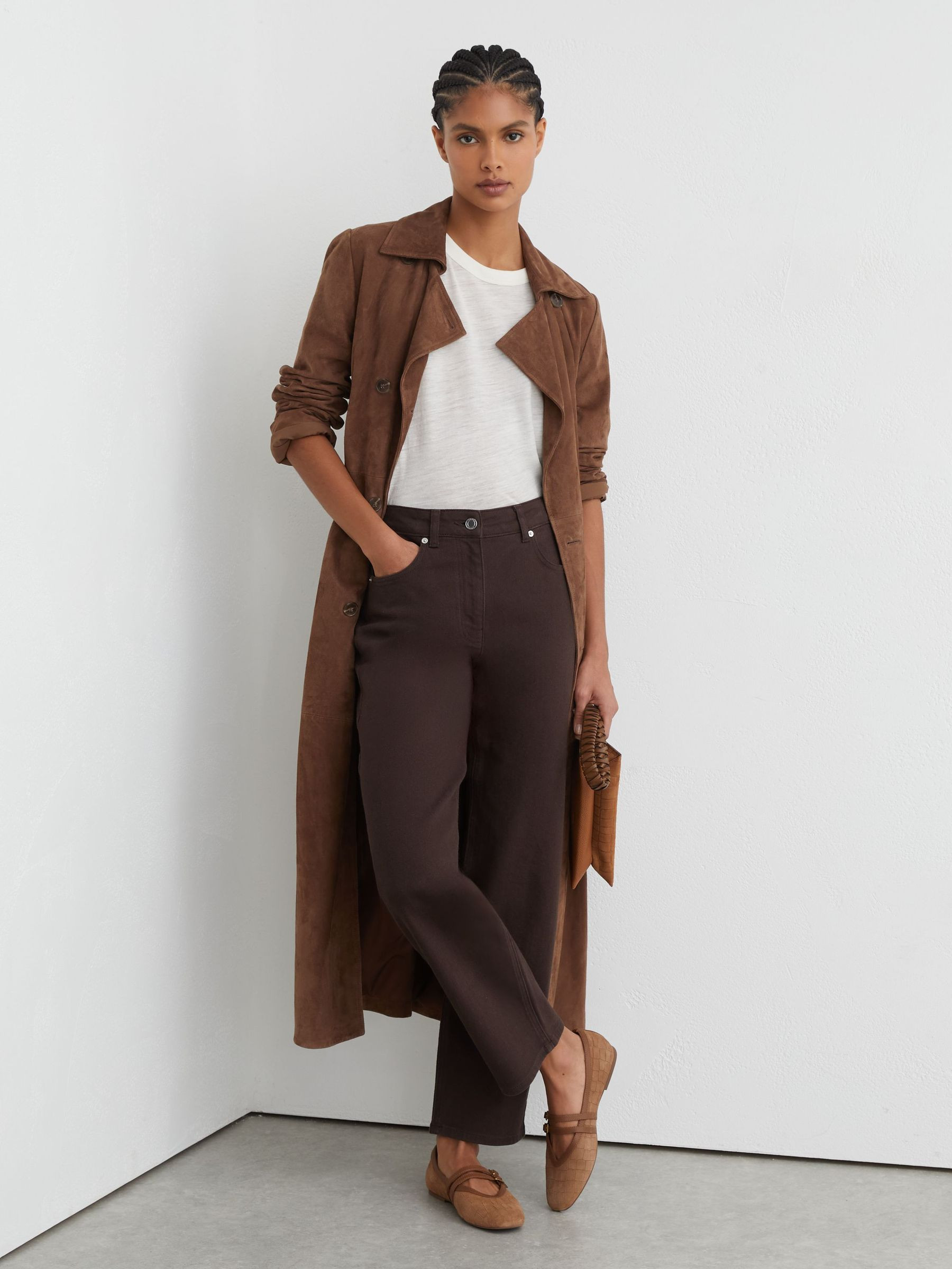 Mid-Rise Straight-Leg Jeans | Reiss UK