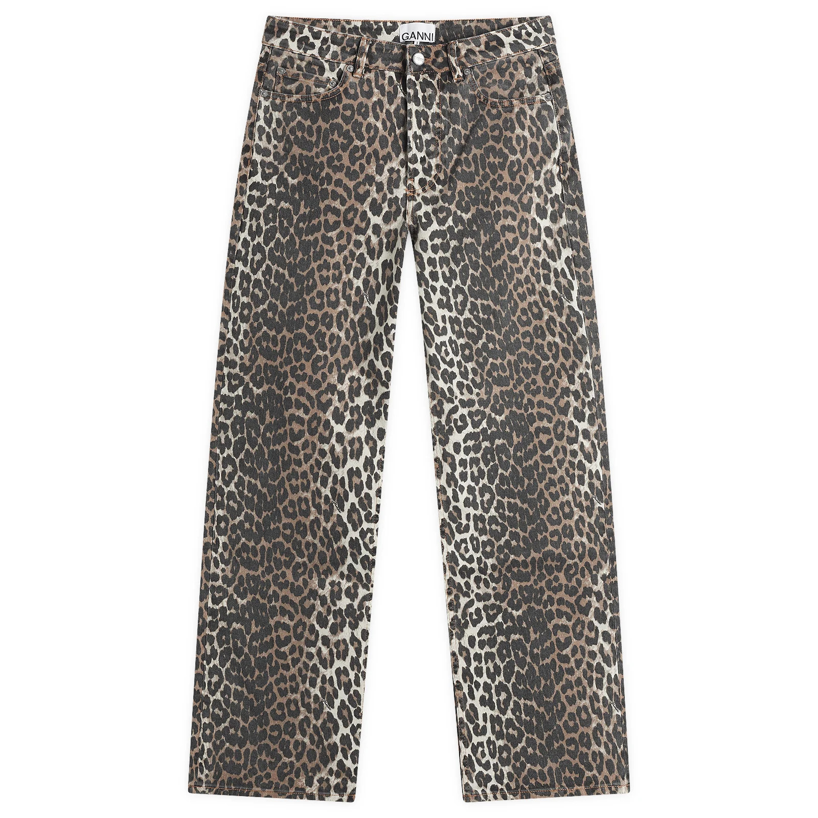 GANNI Women's Izey Jeans in Leopard, Size 26"" | END. Clothing