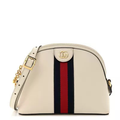 FASHIONPHILE Gucci Textured Dollar Calfskin Web Small Ophidia Dome Shoulder Bag Mystic White -FINAL SALE NO RETURNS | Belk