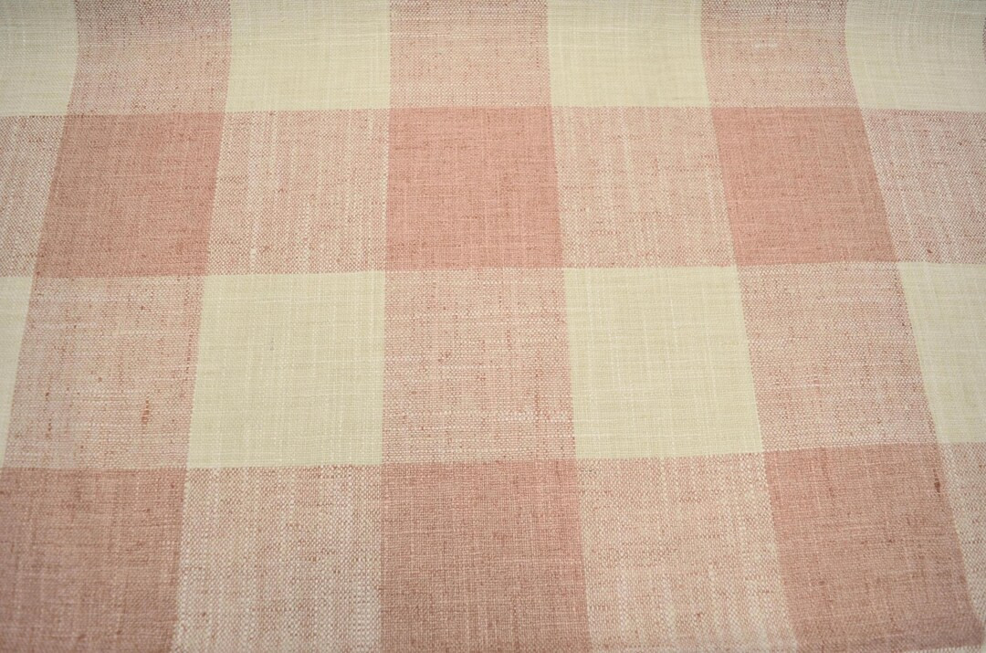Check Please Soft Coral 4.5 inch Light Peach Pink Cream Buffalo Check PKaufmann Fabric | Etsy (US)
