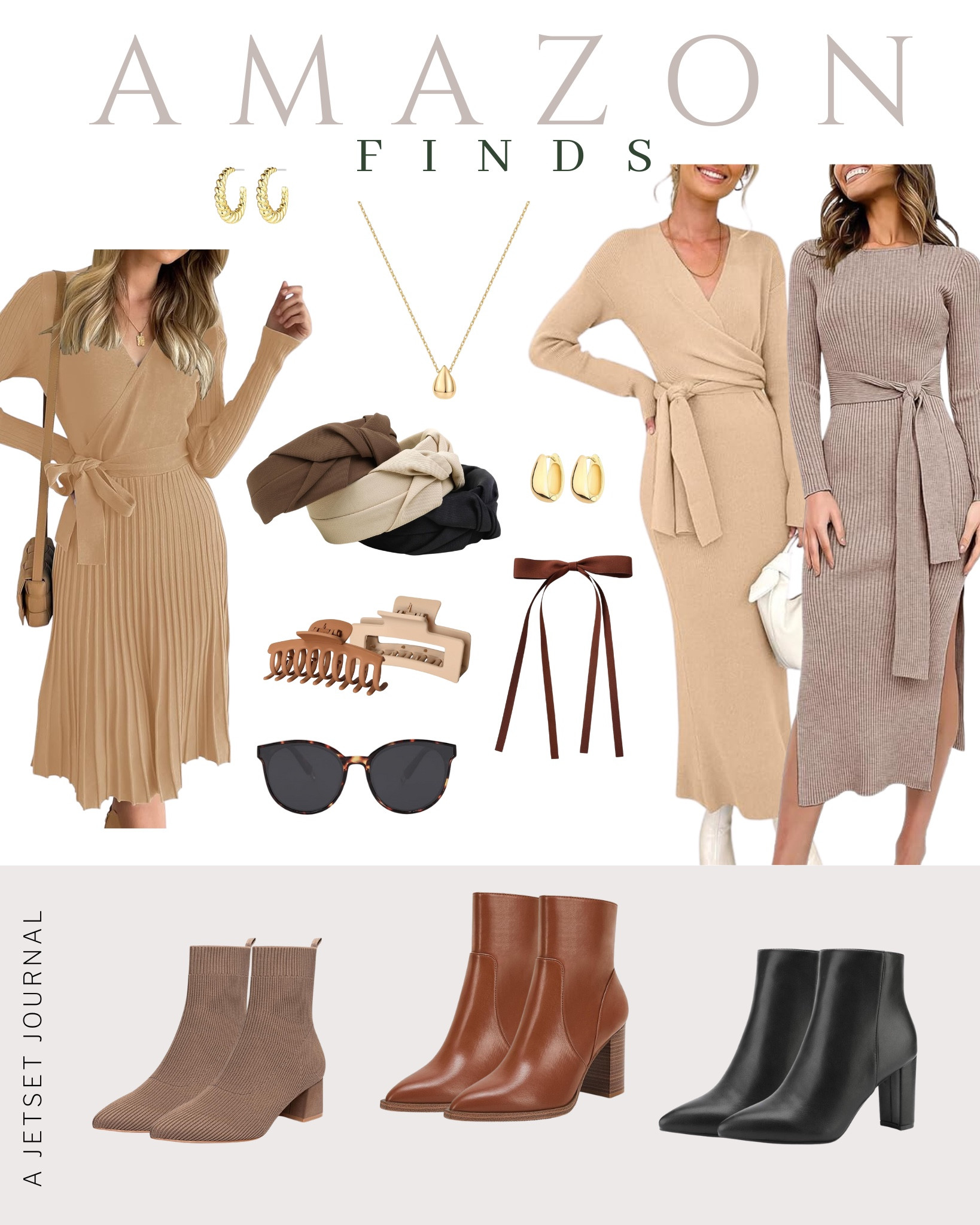 Get ready for brunch dates in a stylish new outfit!
sweater dresses, neutral colors, fall vibes, wrap dress, amazon fashion, weekend outfit idea, top picks, cute booties,

#LTKU #LTKSeasonal #LTKStyleTip