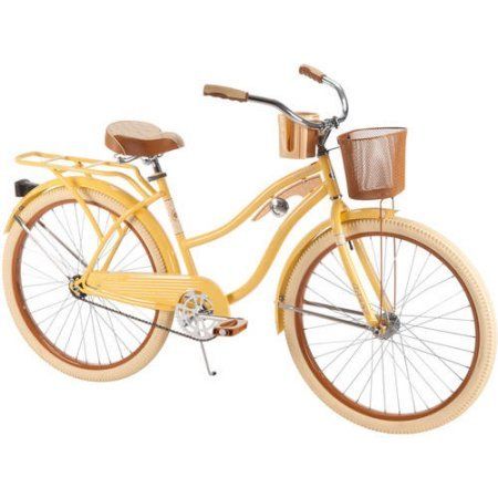 26" Huffy Women's Nel Lusso Cruiser Bike, Yellow | Amazon (US)