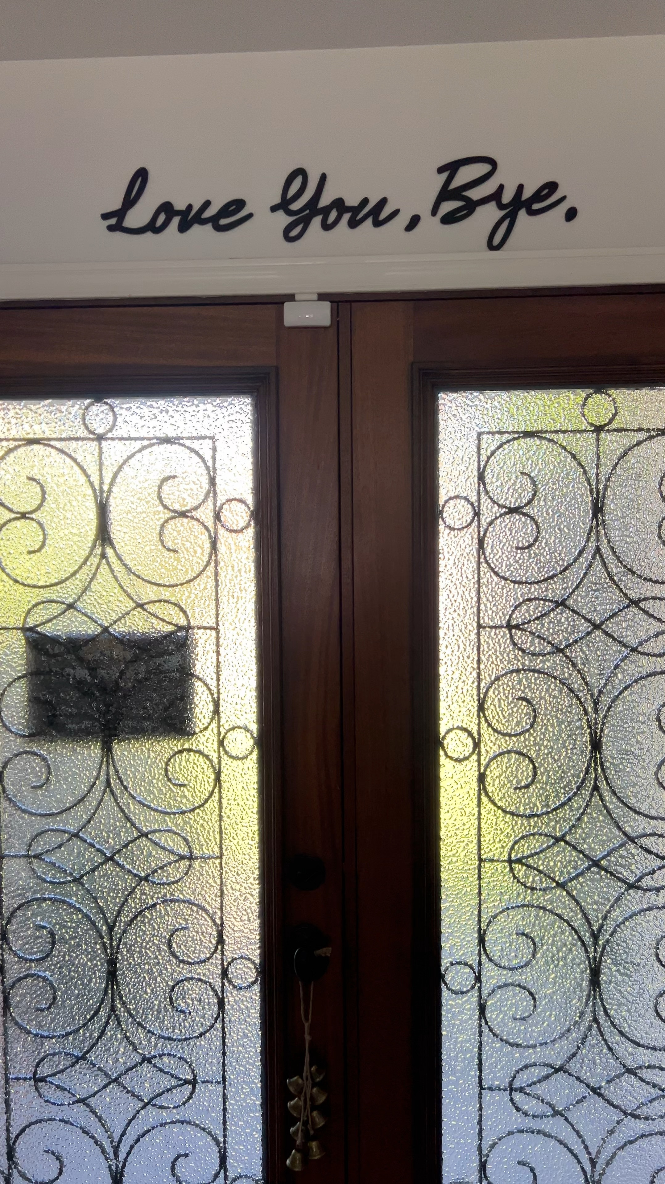 Love You, Bye. Sign for above my door. This way I never forget to tell my loved ones that I love them. 

#LTKFindsUnder50 #LTKVideo #LTKHome