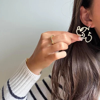 Mickey Mouse Disney Glow-In-The-Dark Outline Earrings - White | BaubleBar (US)