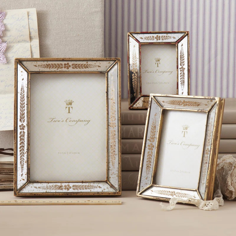 3 Piece Leaf Mirror Picture Frame Set | Wayfair North America