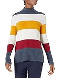 Amazon Brand - Goodthreads Women's Mid-Gauge Stretch Funnel Neck Sweater, Rainbowtripe,Small | Amazon (US)