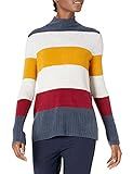 Amazon Brand - Goodthreads Women's Mid-Gauge Stretch Funnel Neck Sweater, Rainbowtripe,Small | Amazon (US)