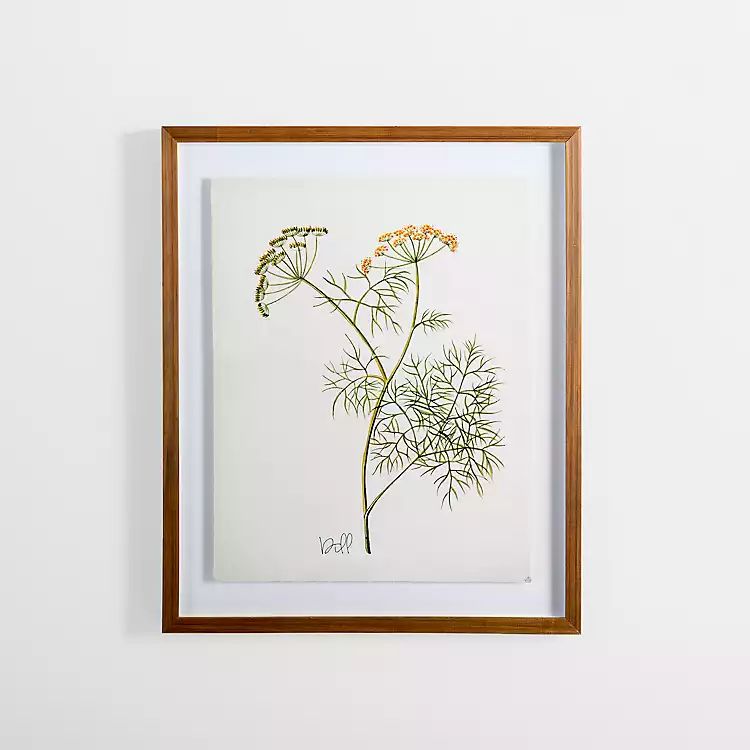 Golden Leaves Herbs Dill Framed Art Print | Kirkland's Home