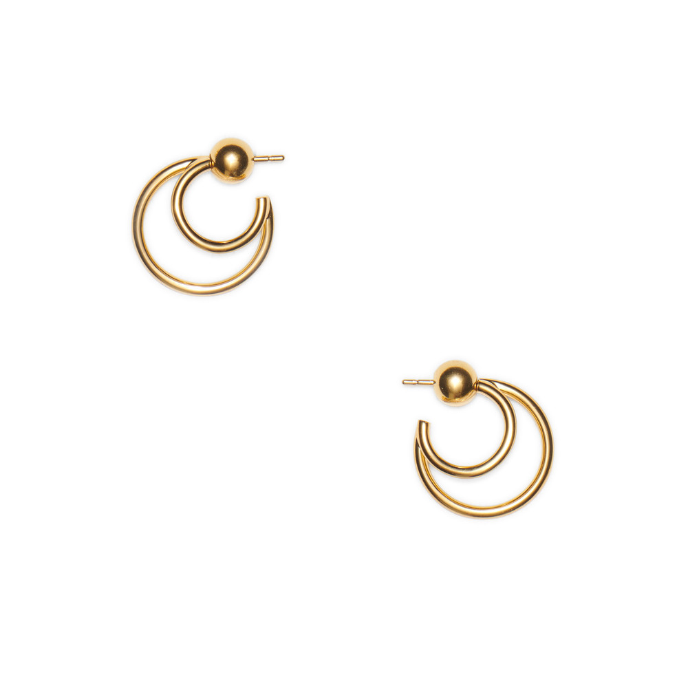 Gold Small Double Layered Hoops | goop
