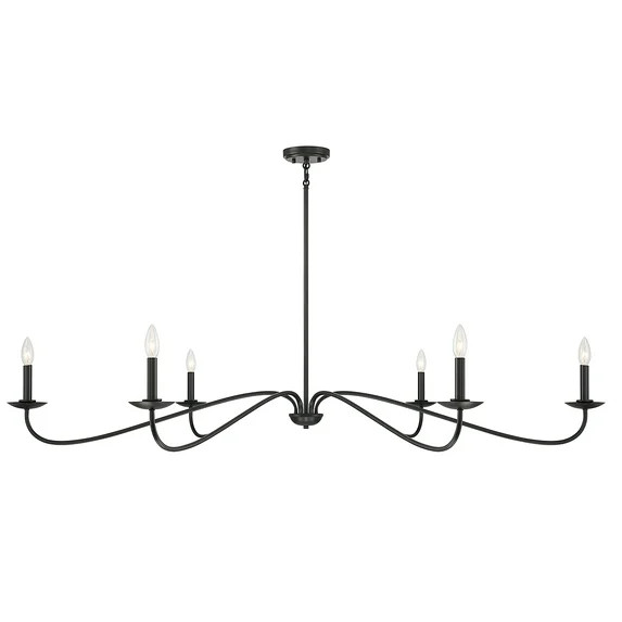 Trade Winds Valerie 6-Light Chandelier in Matte Black | Walmart (US)