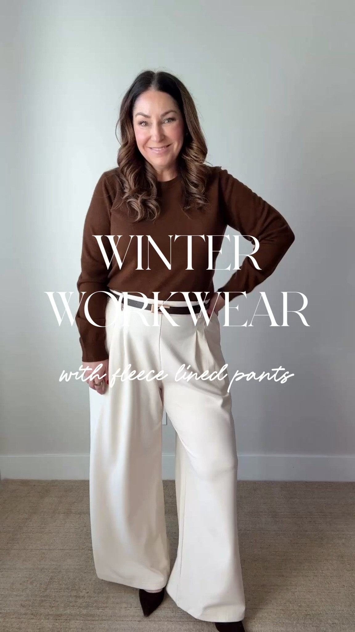 Winter workwear outfit wearing large in sweater need large in pants 

#LTKMidsize #LTKOver40 #LTKWorkwear