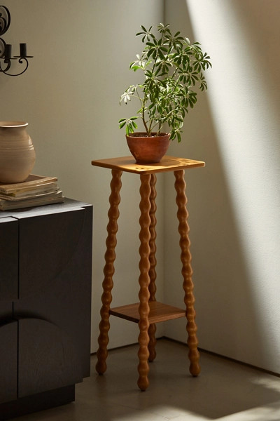 Willow Tall Wood Side Table | Urban Outfitters (US and RoW)