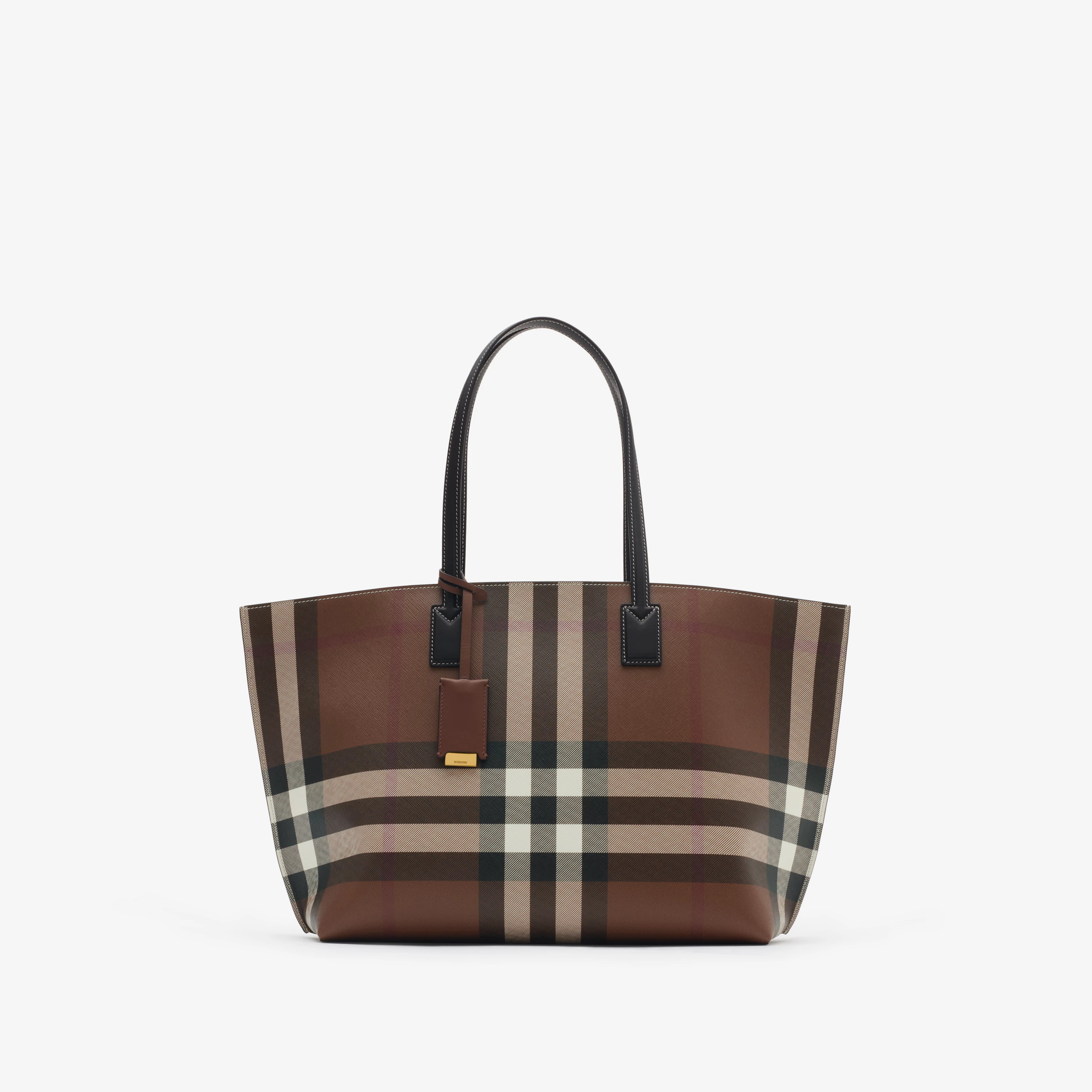 Medium Check Tote in Dark birch brown - Women | Burberry® Official | Burberry (UK)