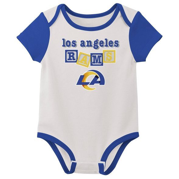 NFL Los Angeles Rams Baby Boys' Newest Fan 3pk Bodysuit Set | Target