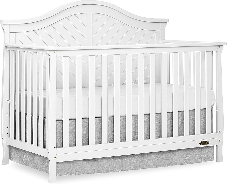 Dream On Me Kaylin 5-in-1 Convertible Crib in White, Greenguard Gold Certified 56x31x47 Inch (Pac... | Amazon (US)