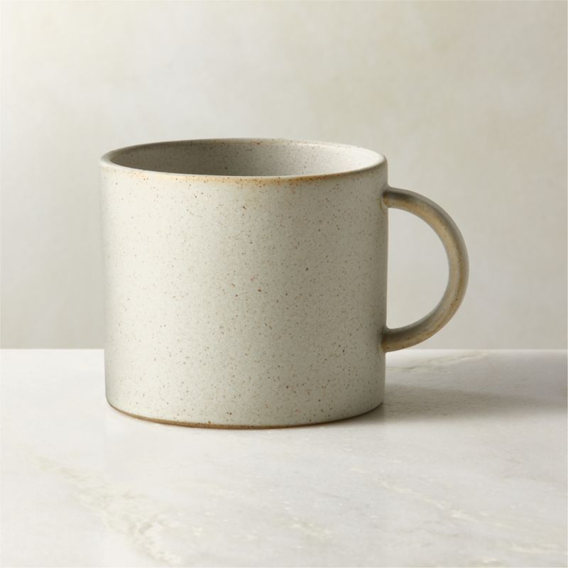 Swoon Off-White Coffee Mug with Reactive Glaze + Reviews | CB2 | CB2