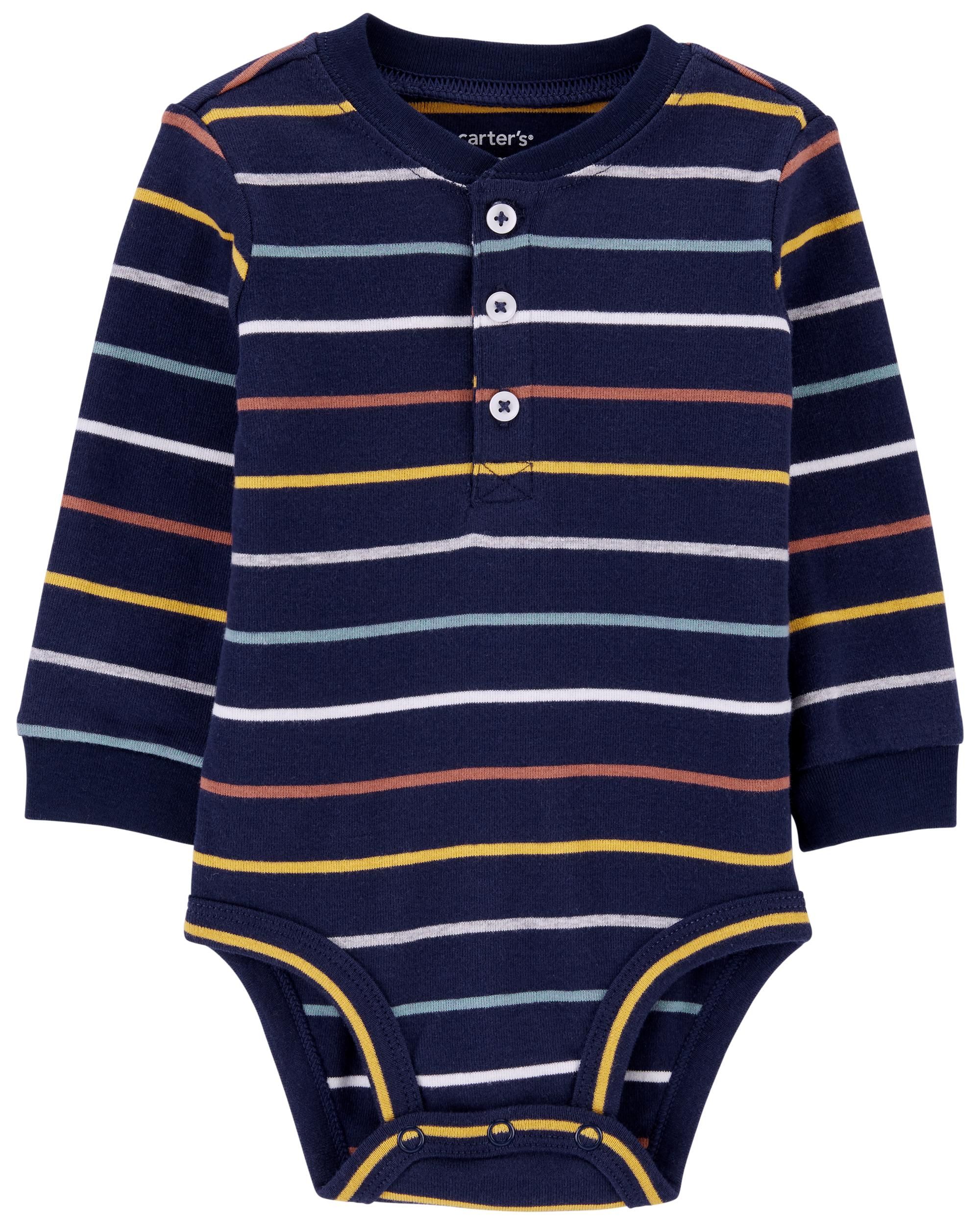 Striped Henley Bodysuit | Carter's